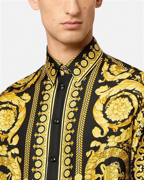 versace barocco t shirt|barocco silk shirt.